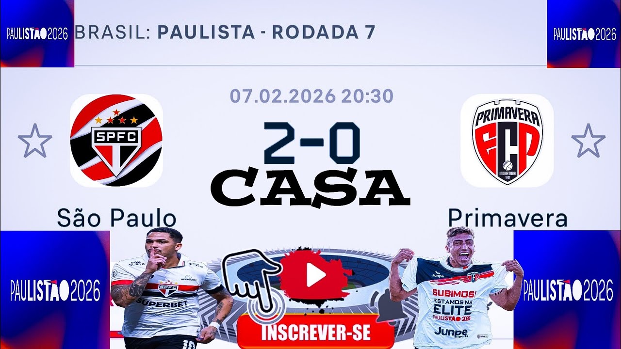 Palpites De Futebol Deste Sábado 07/02/2026