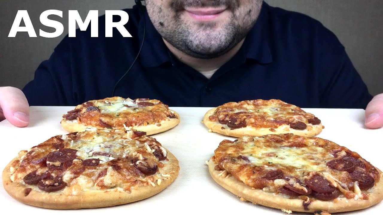 ASMR CRISPY MINI PIZZA (Super Crispy Eating Sounds) NO TALKING *Mukbang*