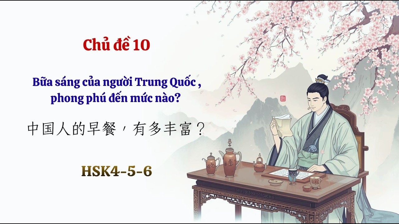 [Radio Chinese]Chủ đề 10 : Bữa sáng của người Trung Quốc , phong phú đến mức nào? - 中国人的早餐，有多丰富？