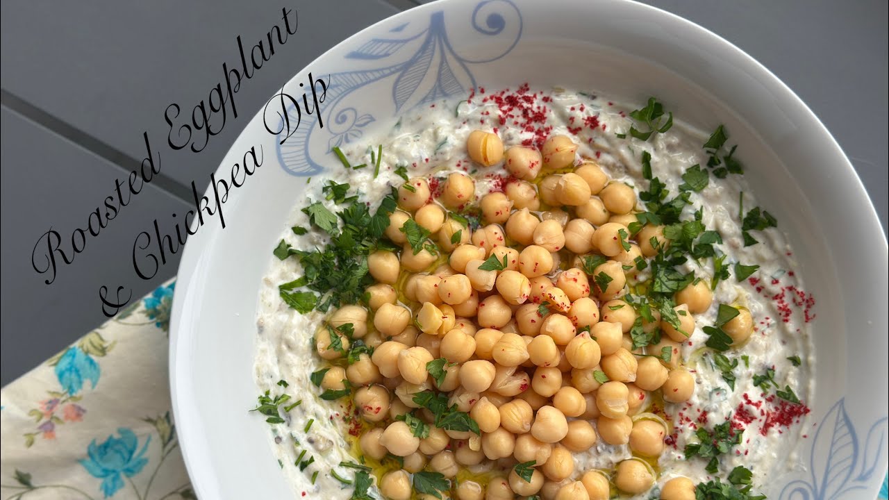 	Roasted Eggplant & Chickpea Dip🧄🍆