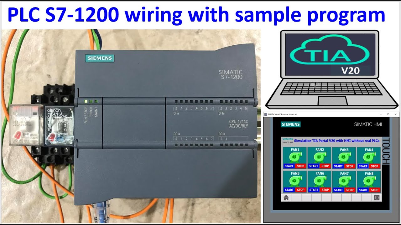 PLC S7-1500 control relays using TIA Portal V20