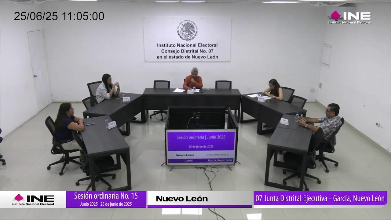 INE-NL07 Sesión ordinaria de Junta Distrital | Junio 2025
