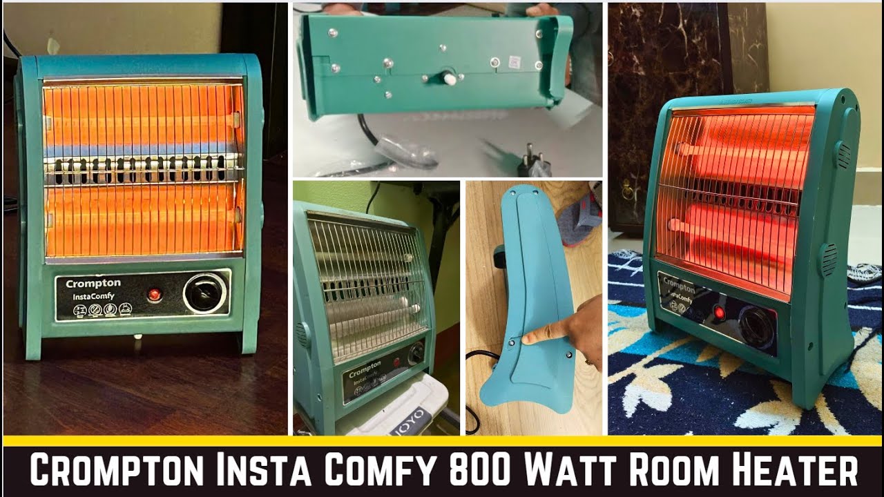 Crompton Insta Comfy 800Watt Room Heater - Temperature Test, Noise Free for Indoor Use Detail Review