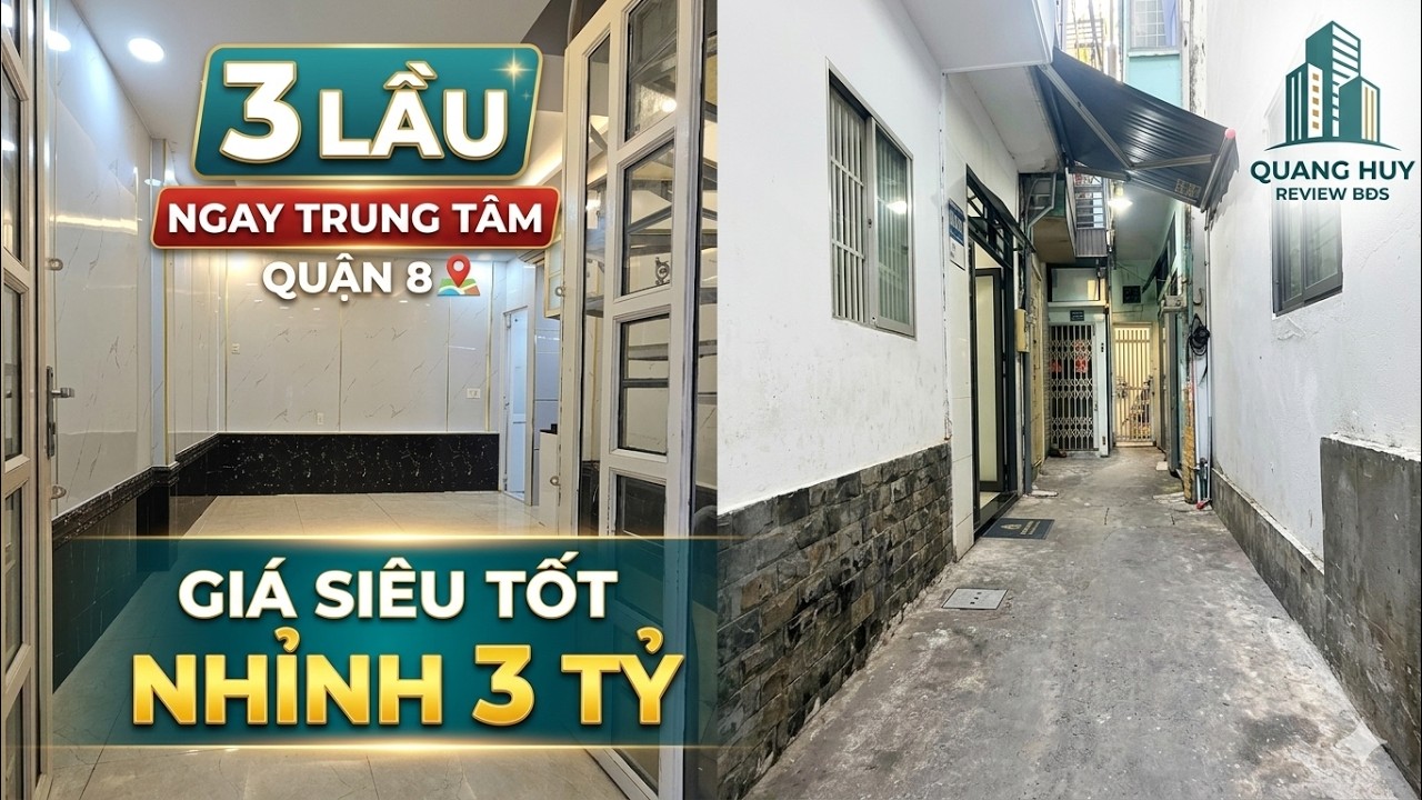 Hot nhanh còn kịp nhà 3 lầu giâ siêu hời Âu Dương Lân P3 Quận8