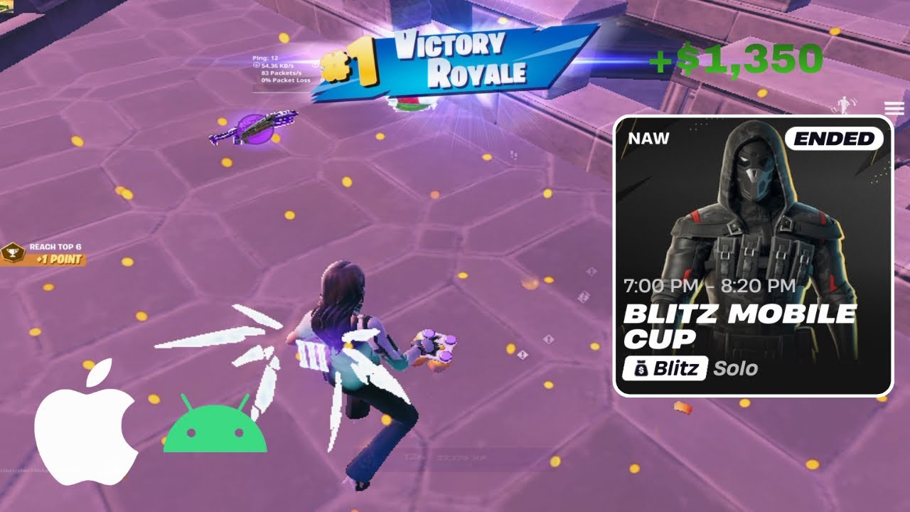 How I DOMINATED The Fortnite Mobile Blitz Cups.. ($1,350 EARNED)