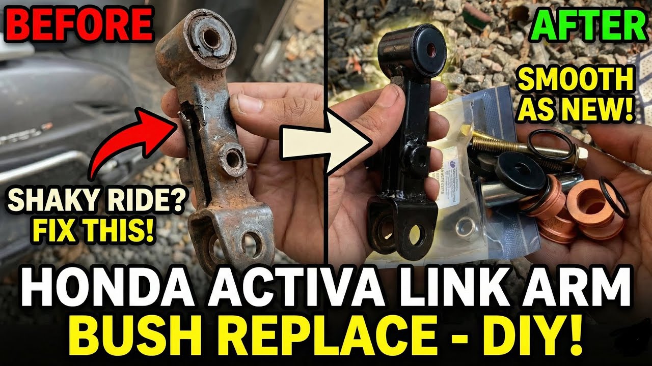 Activa Link Arm Bush Replacing | Restoration Part 2 | DIY | #youtube #trending #diy #asmr #repair 