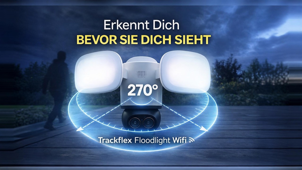Diese Kamera erkennt Dich, bevor sie Dich sieht! Lokale KI! | Reolink TrackFlex Floodlight WiFi