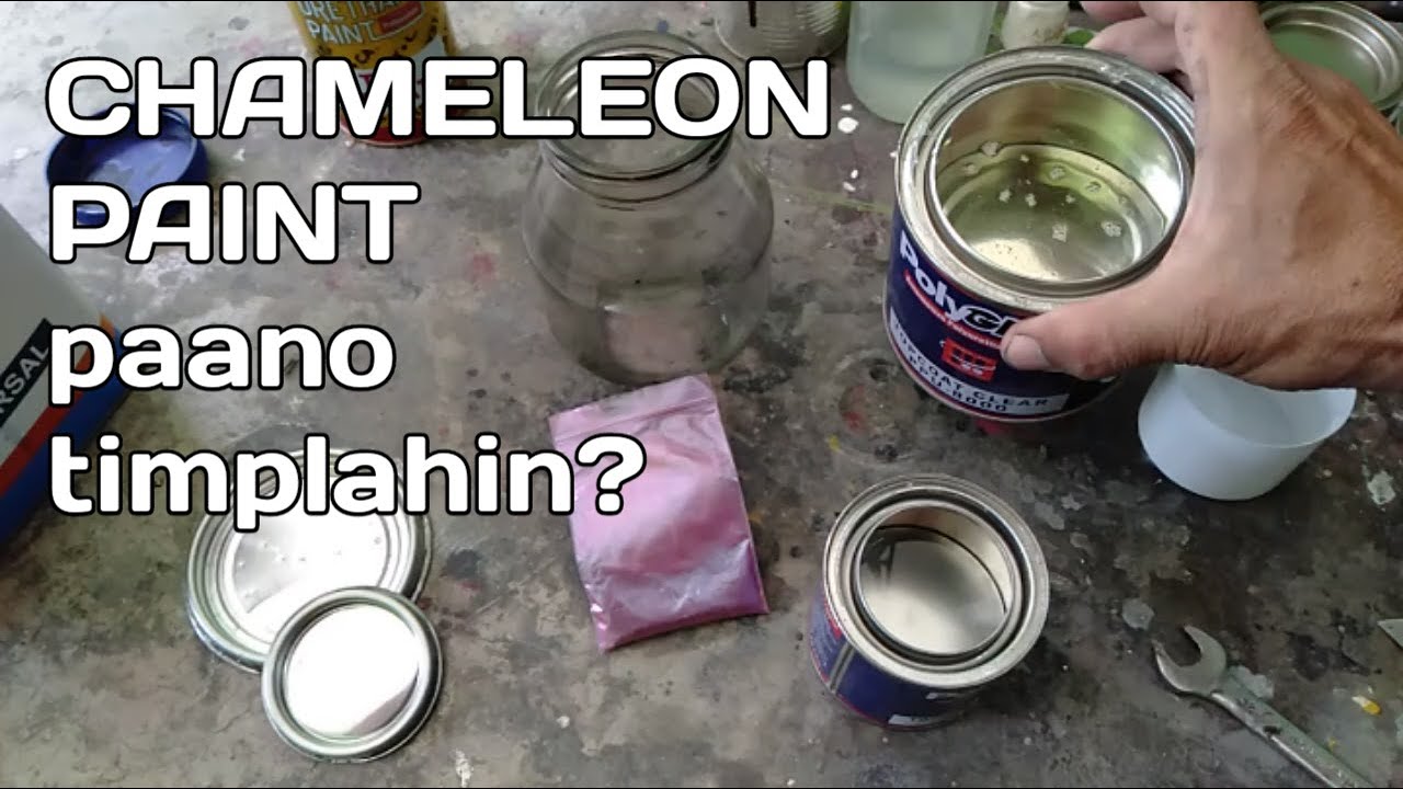 DIY Paano timplahin ang Chameleon Paint/Paano mag pintura ng kulay chameleon/readymix top coat clear