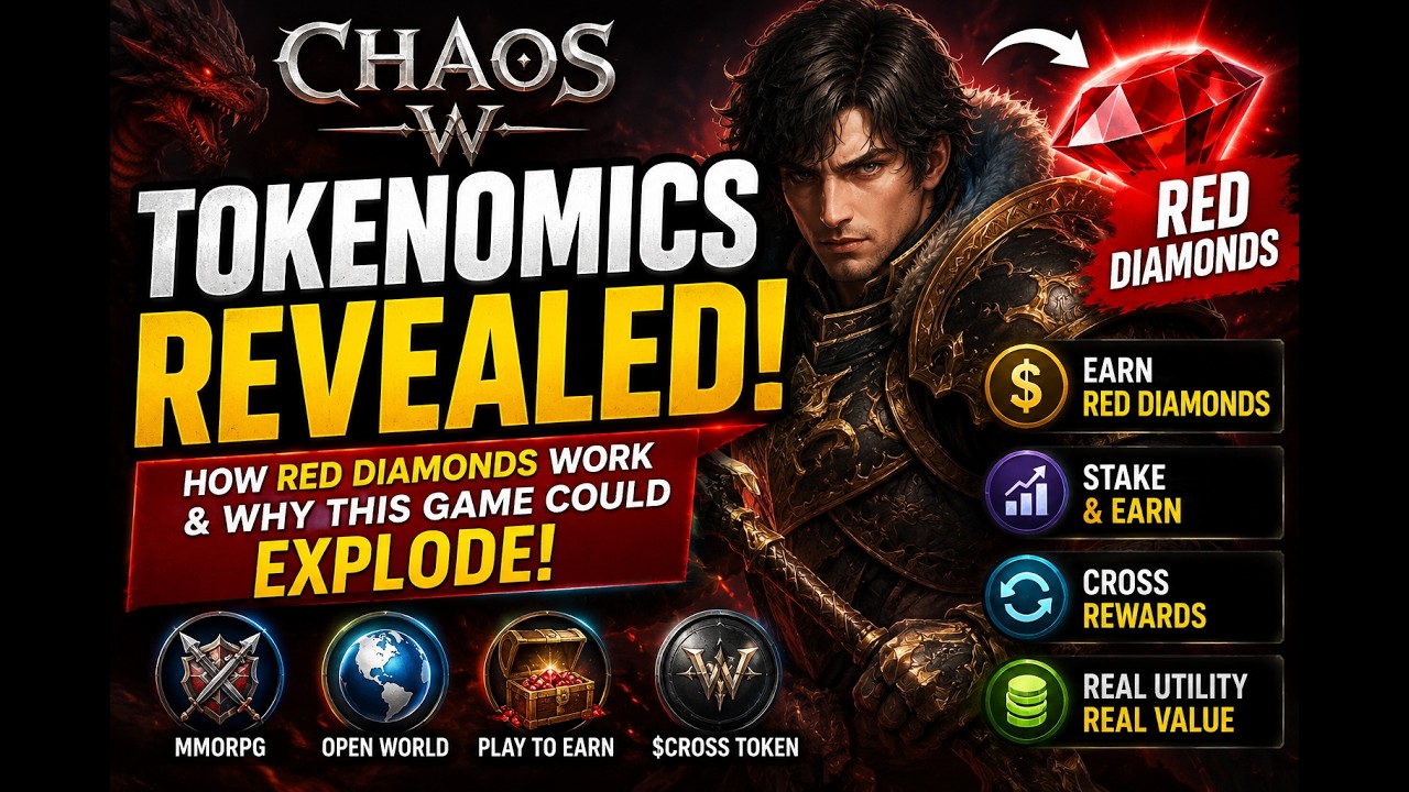 CHAOS W MMORPG Tokenomics Explained | How Red Diamonds Work & Why This Game Could EXPLODE! 💰⚔️