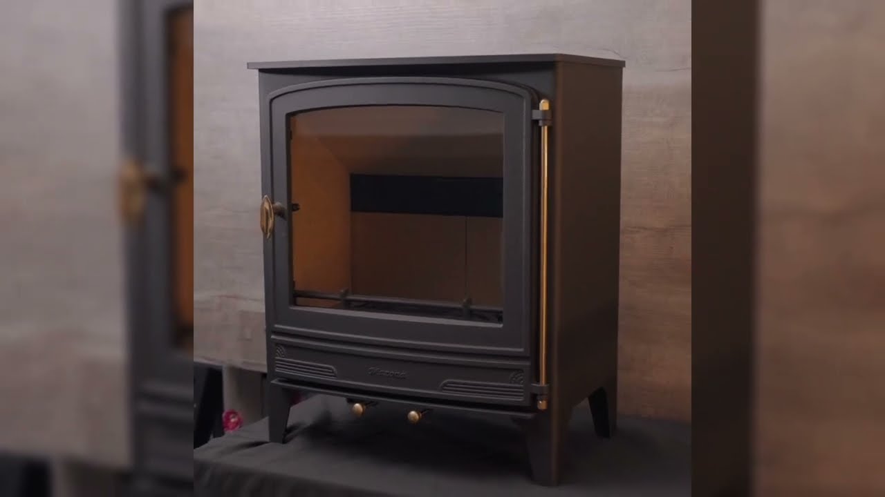 Mazona Warwick Widescreen 5kW Multifuel Woodburning Stove, Freestanding, Eco Design Approved, Defra