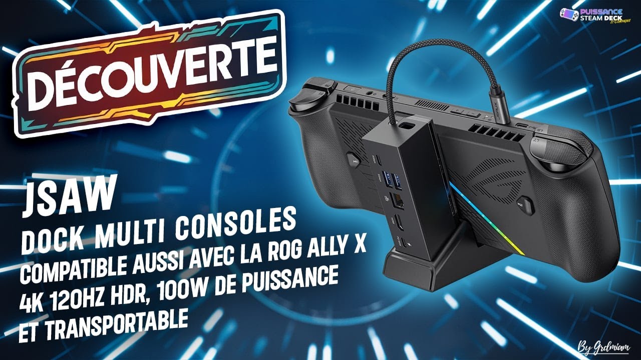 Dock Rog Ally X/Legion Go et Steam Deck JSAUX, 6-en-1 vertical 4k 120hz...Top!