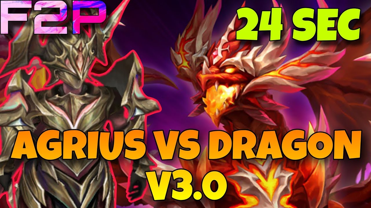 F2P 24 сек. !!! ДРАКОН ПРОТИВ АГРИЯ V3.0 !!! F2P ДРАКОН БЕЗДНА СЛОЖНАЯ СКОРОСТЬ КОМАНДЫ ПРИЗЫВАТЕ...