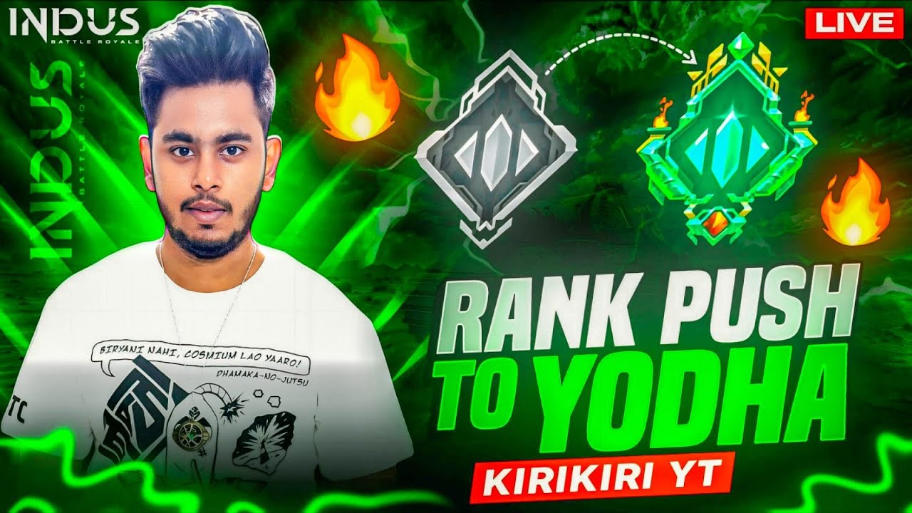 KIRIKIRI YT👑Rank Push To Yodha🤯||Indus Battle Royal Facecam Live In Telugu  #indus #shorts@IndusGame