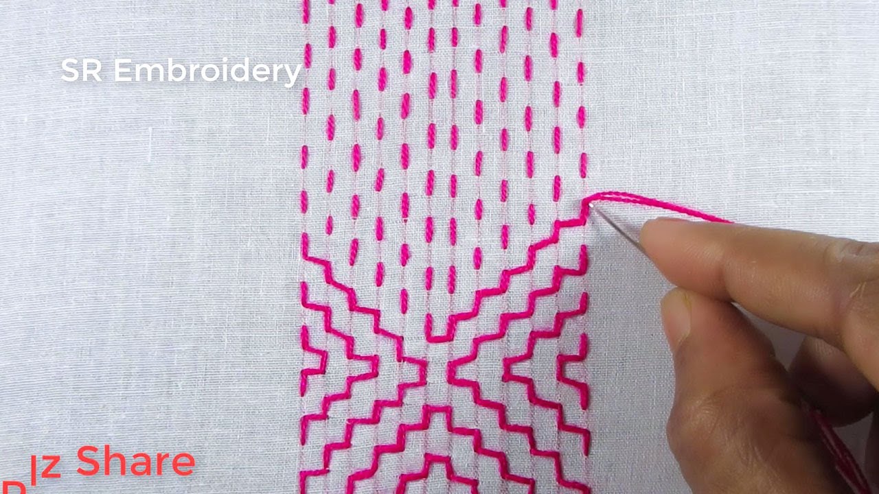 Hand Embroidery, Nakshi Kantha Border Design, Border Embroidery For Nakshi Kantha