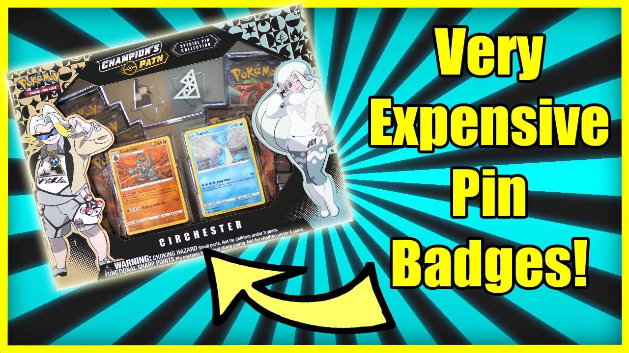 The most Expensive PINS EVER!  Opening Pokemon Champions Path Circhester Collection Box