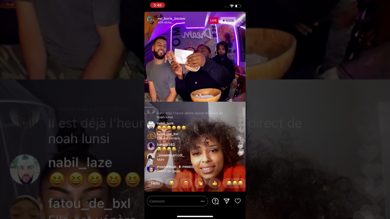 Boris Becker Instagram Live avec Alicia et Sarah