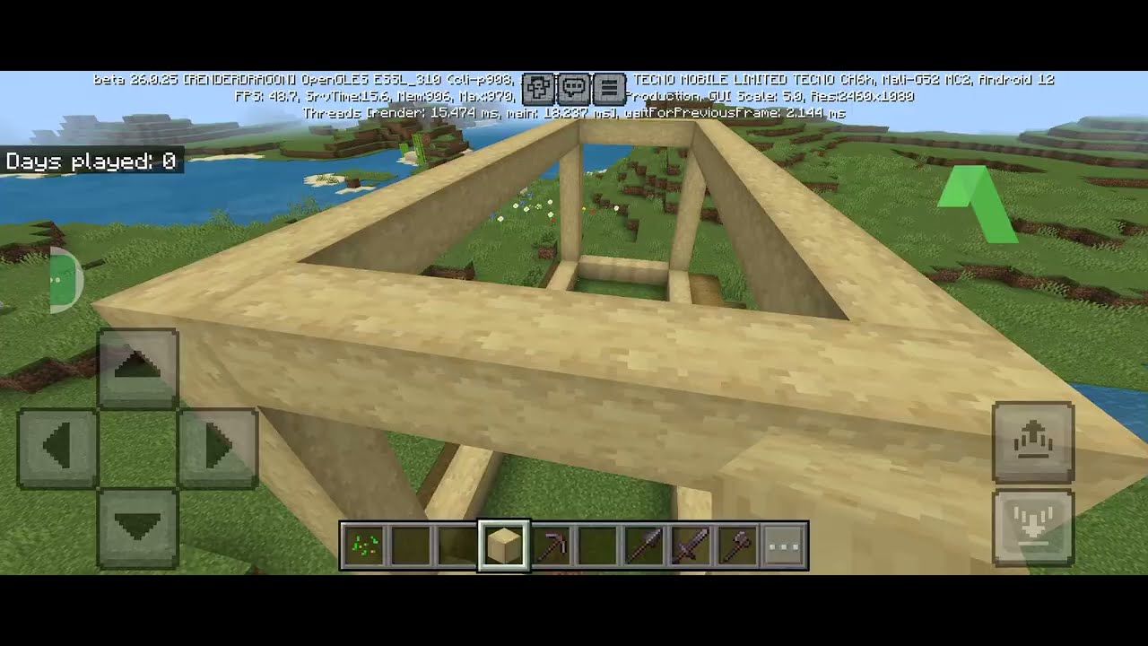 Day 1 of building a house in minecraft unexpected ugly house for my czn 💀