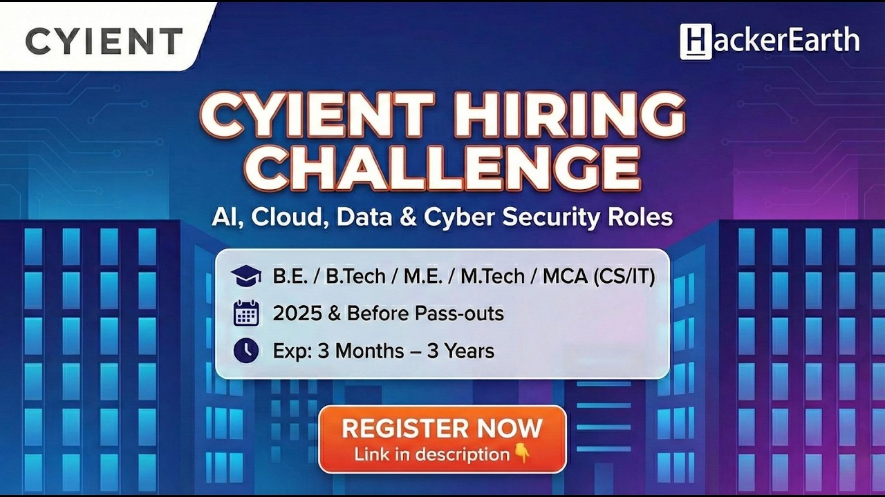 CYIENT Hiring Challenge 2026 🚀 | AI, Cloud & Cyber Security Roles | B.E/B.Tech/MCA Eligible!
