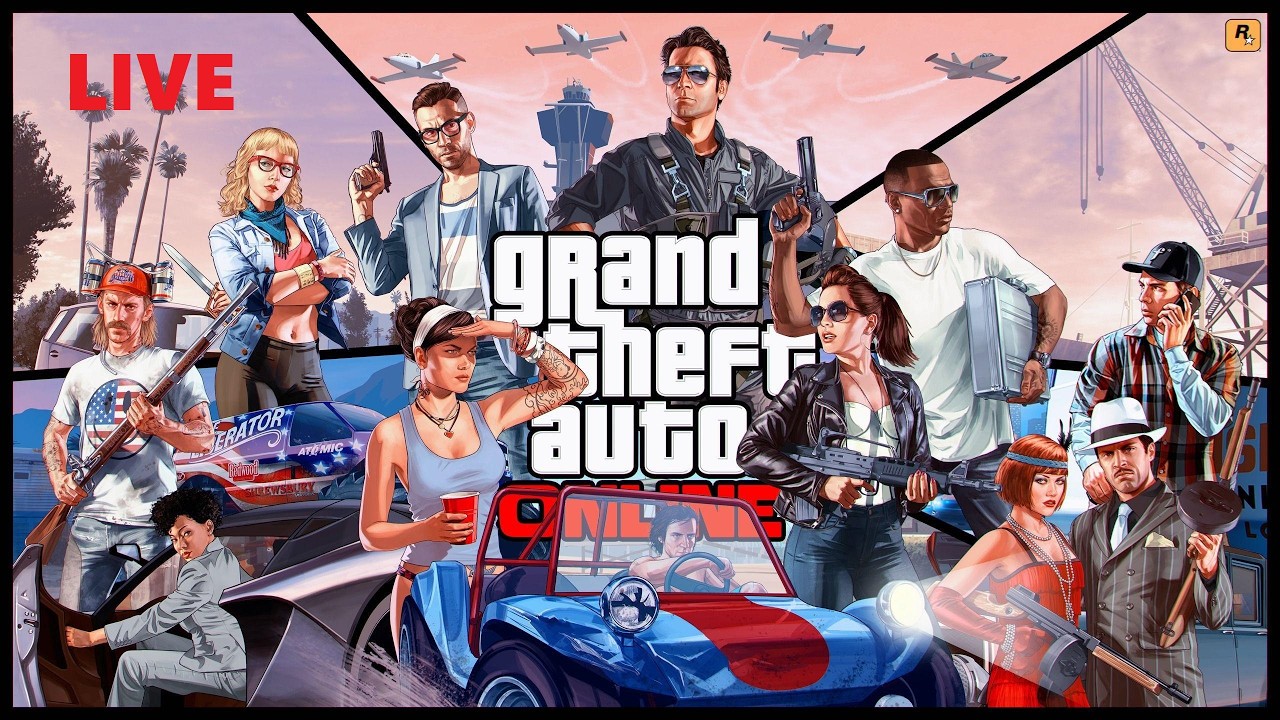LIVE 🔴 GTA V Online: Chaos in Los Santos: High-Speed Heists and Impossible Jobs💰 (Road to 500 Subs)