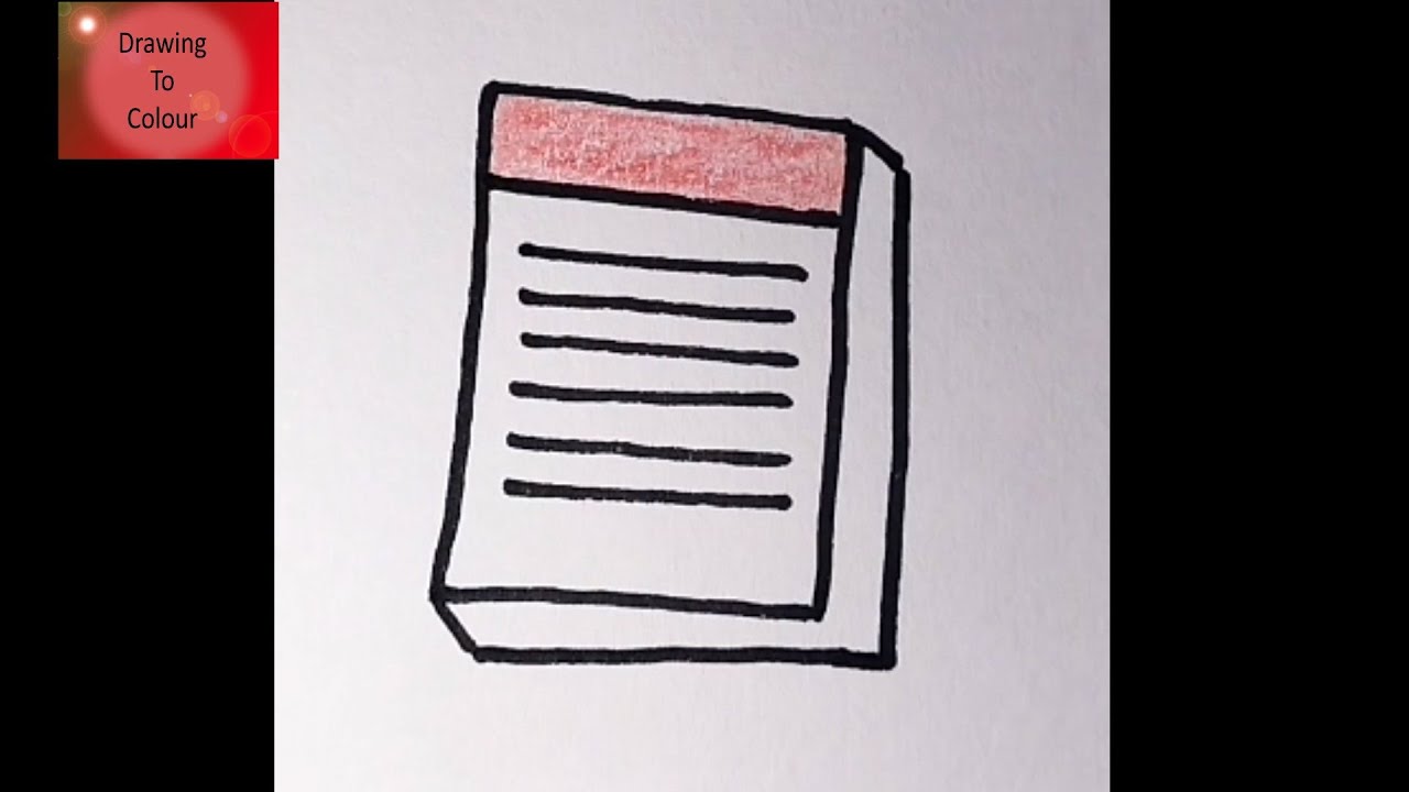 How to draw a Notepad | Mini Notebook Drawing @DrawingToColour