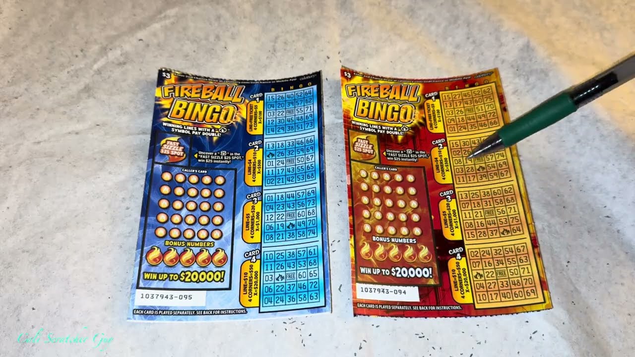 Пробую совершенно новые лотерейные скретч-карты Fireball Bingo от California Lottery за 3 доллара!