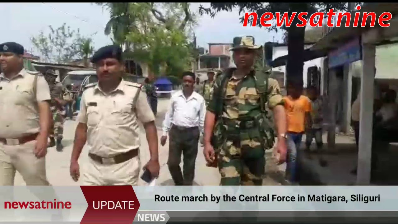Route March by the Central Force in Matigara, Siliguri.