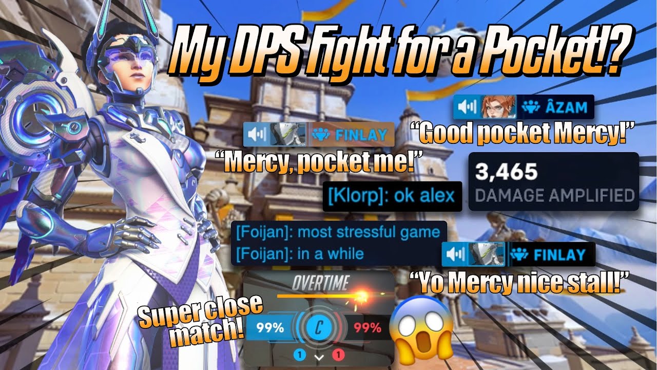 My DPS Fight for a Pocket!? 😱 - Mercy Gameplay & Commentary - Overwatch 2 (Season 16)