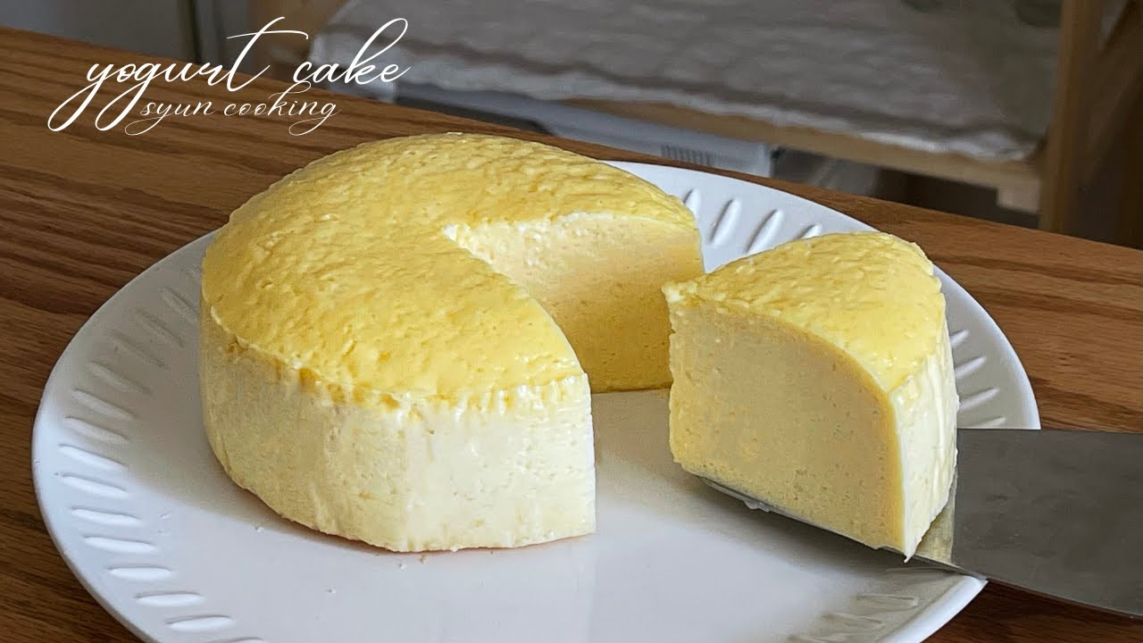【材料4つ！】水切り不要！ヨーグルトケーキ作り方！【混ぜて焼くだけ！】| syun cooking