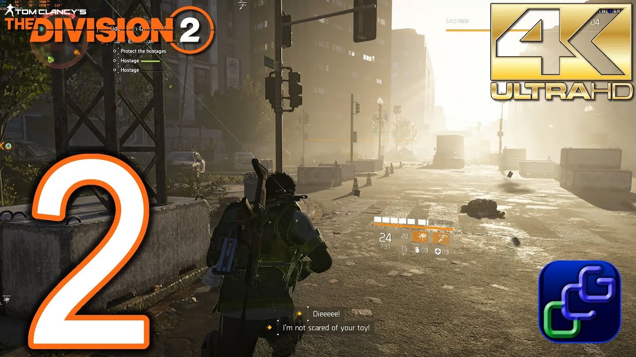 Tom Clancy's The Division 2 PC 4K Walkthrough - Part 2 - Ellipse Fuel Depot, Demolition Site, Fallen