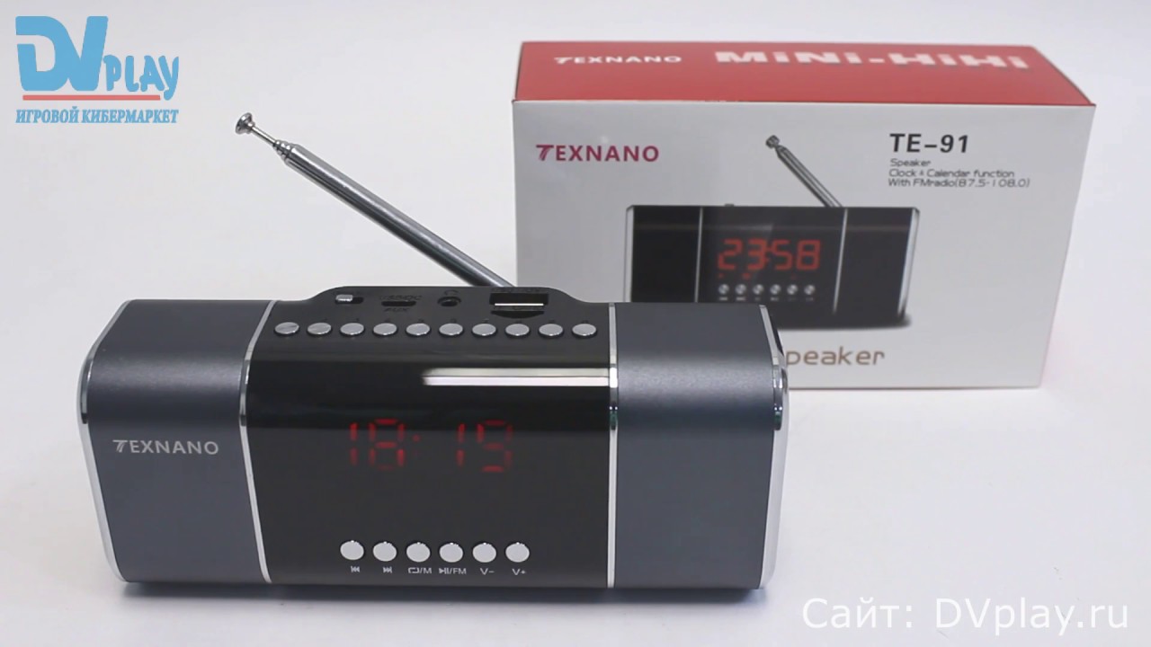 Texnano TE-91 - мини акустика, FM-радио, USB и SD
