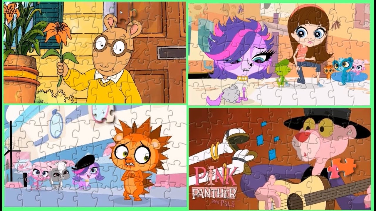 Cartoon Arthur The Pink Panther Littlest Pet Shop Puzzle Games For Kids
