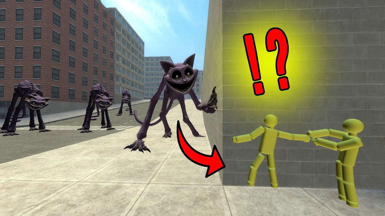 CatNap's From Poppy PlayTime Chapter 3 Chase 100 Players in Big City in Garry's Mod