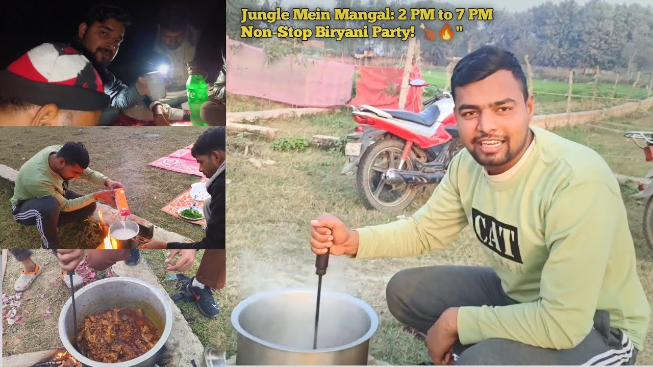 5 Ghante Ki Mehnat! Jungle Mein Bani Sabse Lajawab Biryani 🍲✨ #JungleBiryan #FriendsMasti