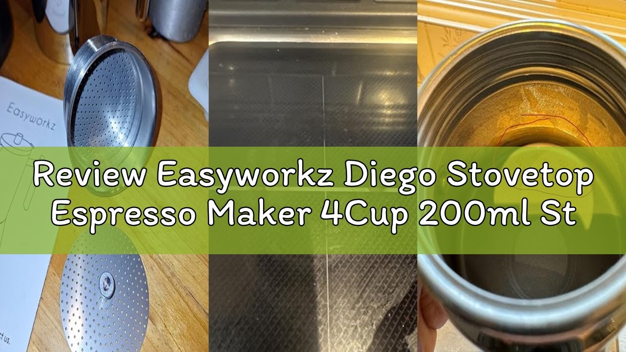Review Easyworkz Diego Stovetop Espresso Maker 4Cup 200ml Stainless Steel Italian Coffee Machine Mak