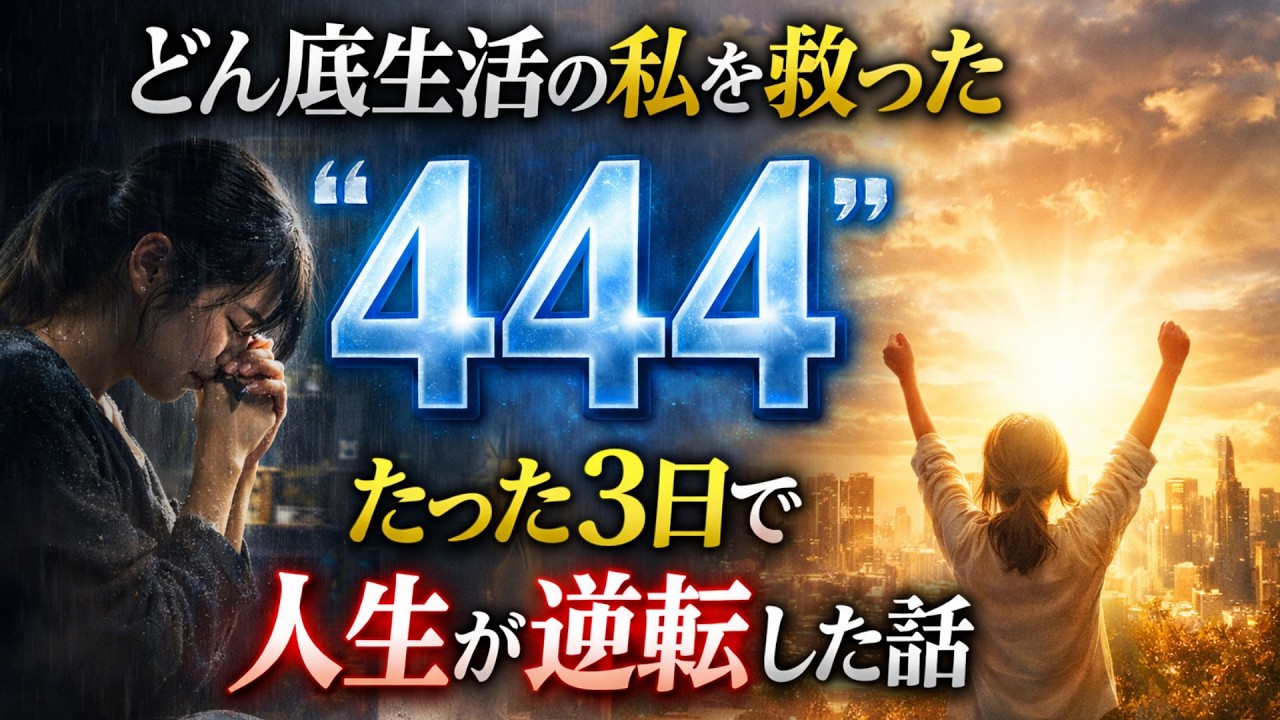 どん底生活の私を救った“444”たった3日で人生が逆転した