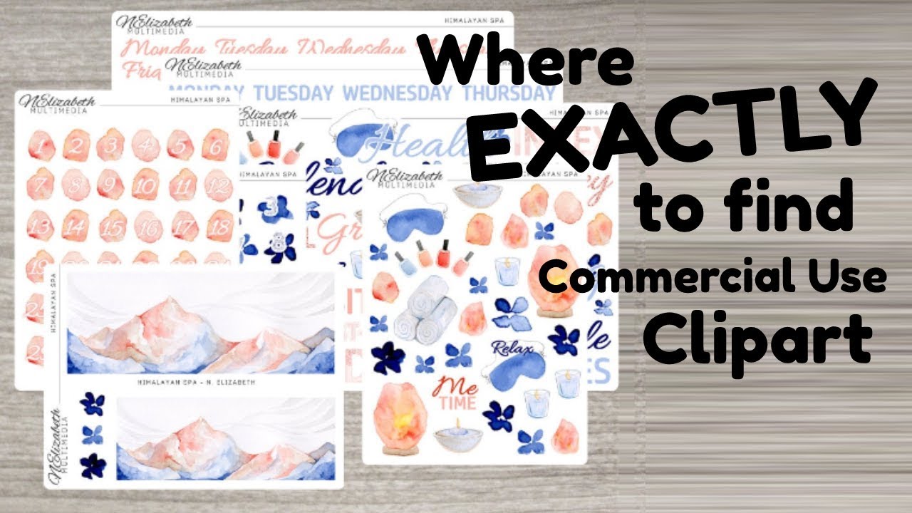 Where to find Graphics and Clipart for Designing Planner Stickers - FREE and PAID options