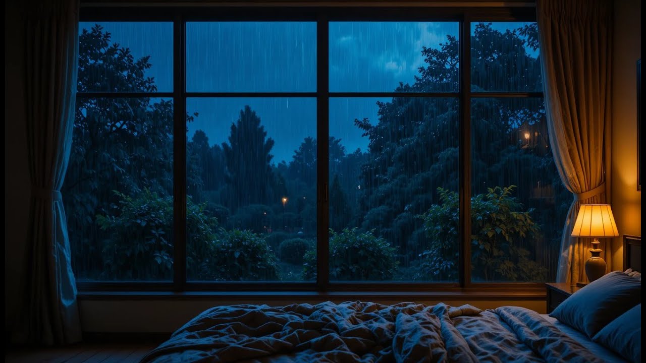 Gentle Rainfall at Night 🌧️ Relaxing Rain Sounds for Sleep & Stress Relief