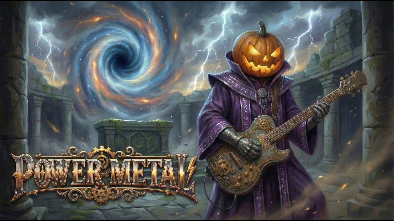 -98Mins- Melodic Power Metal Playlist 🎃 Epic Saga of Steel and Stardust