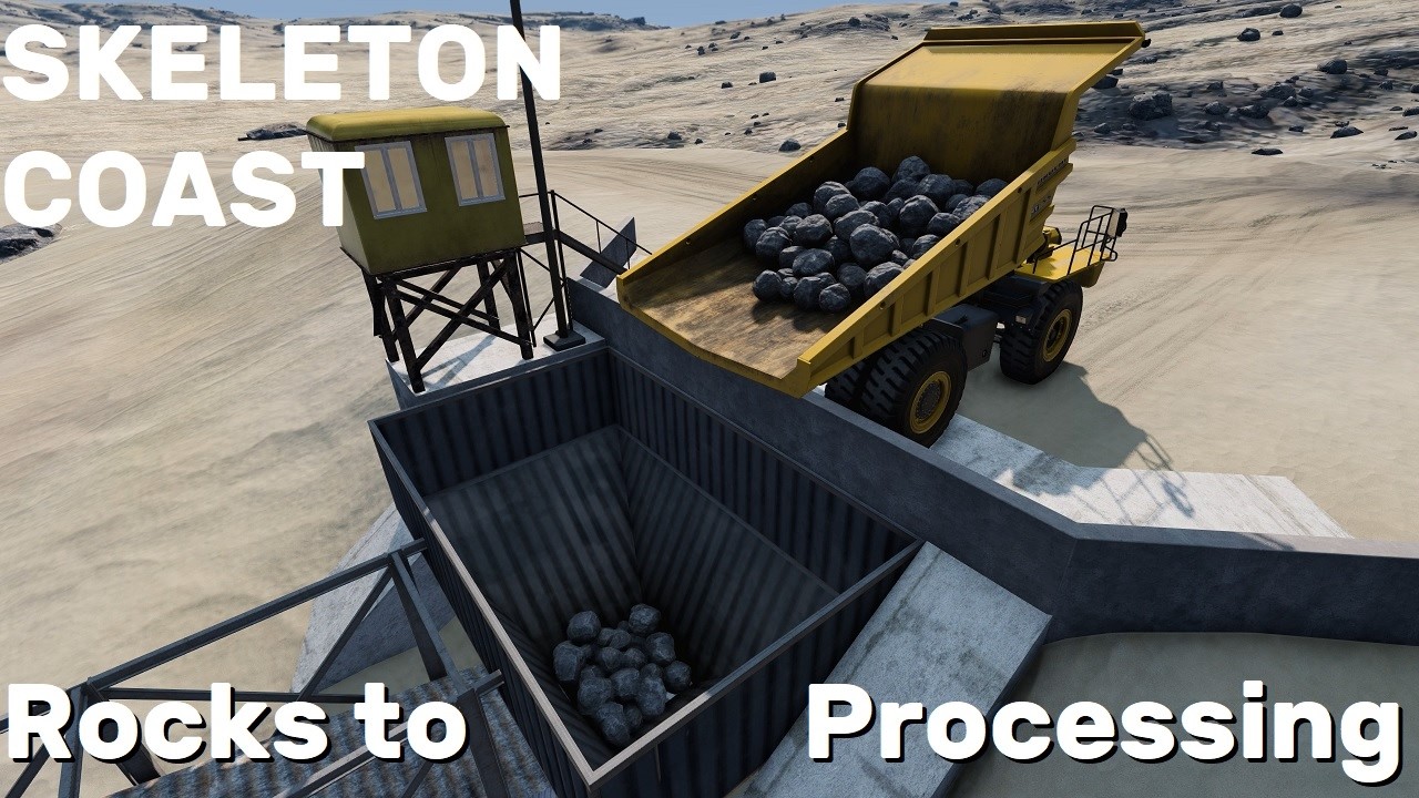 BeamNG.drive (Mod) Freeroam: Skeleton Coast - Rocks to Sorting/Processing