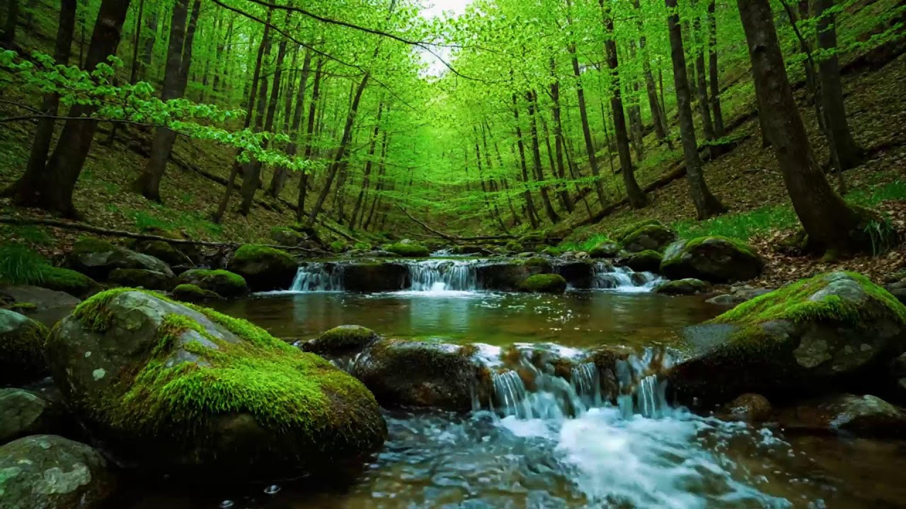 Tranquil Bridge Over Gentle Stream | Relaxing Nature Sounds for Stress Relief & Sleep