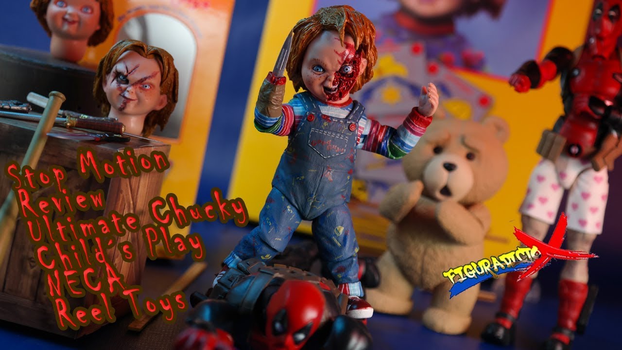 Stop Motion Review Ultimate Chucky NECA Reel Toys Movie Childs Play Action Figure Revision Español