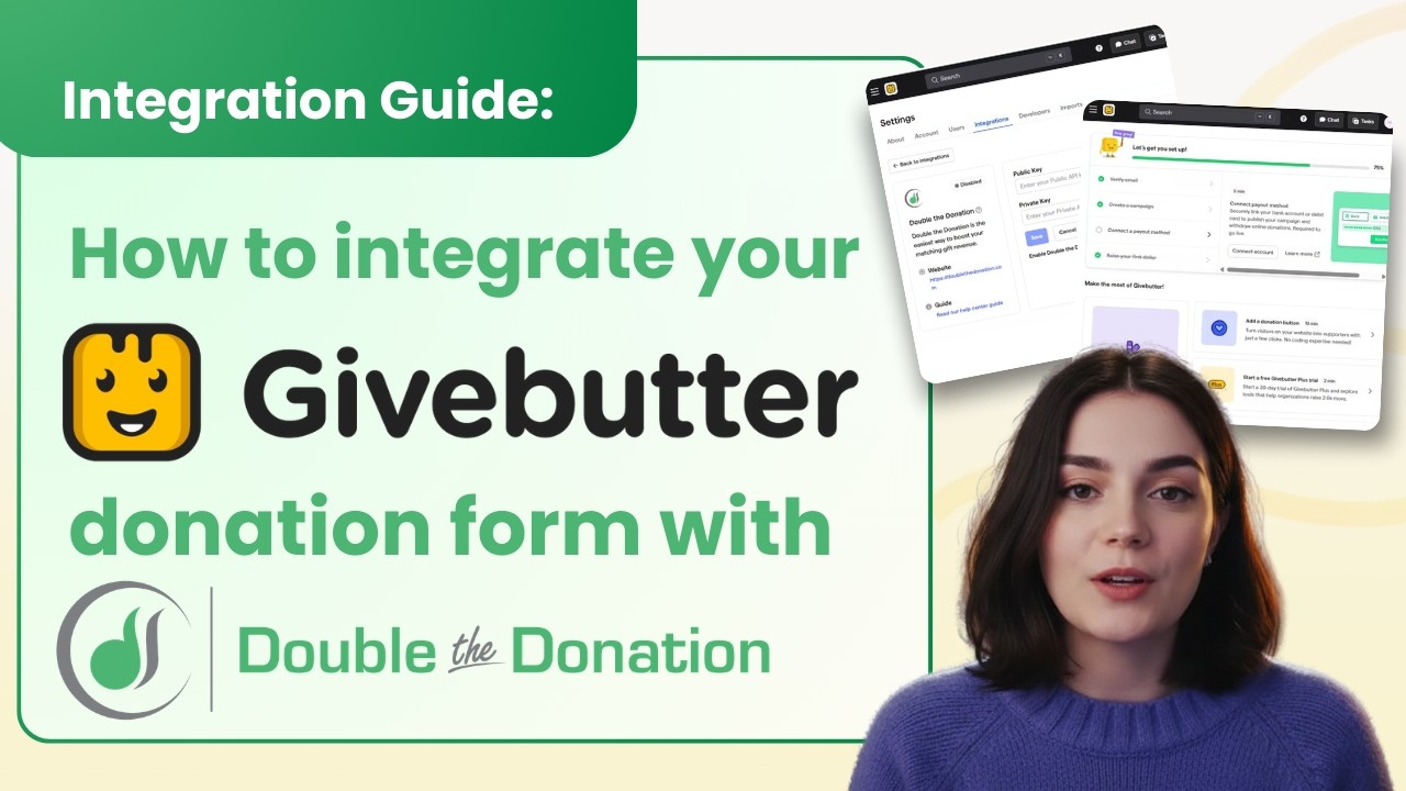 Как настроить интеграцию Givebutter + Double the Donation