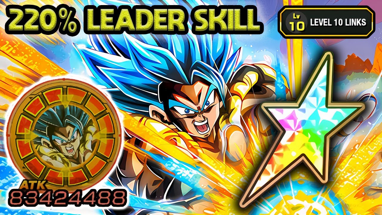 220% LEADER SKILL! 100% PHY LR GOGETA BLUE LEVEL 10 LINKS! Dragon Ball Z Dokkan Battle