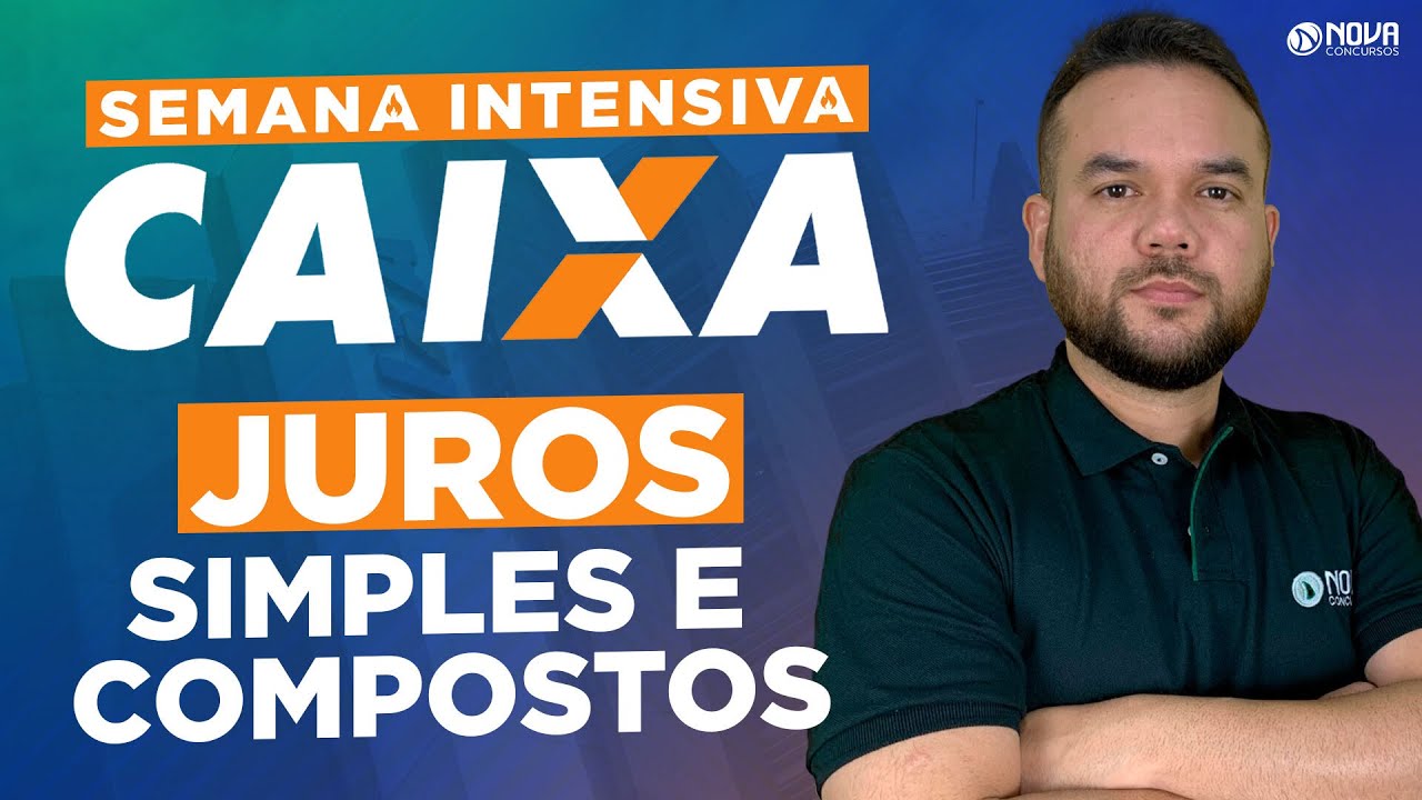 Concurso Caixa 2024 Juros Simples e Compostos Para Iniciantes