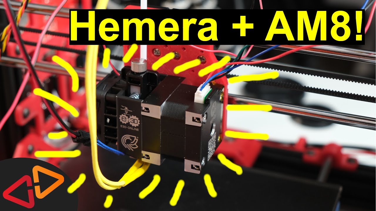 Экструдер E3D Hemera на плате AM8 или Anet A8 — схема сборки.