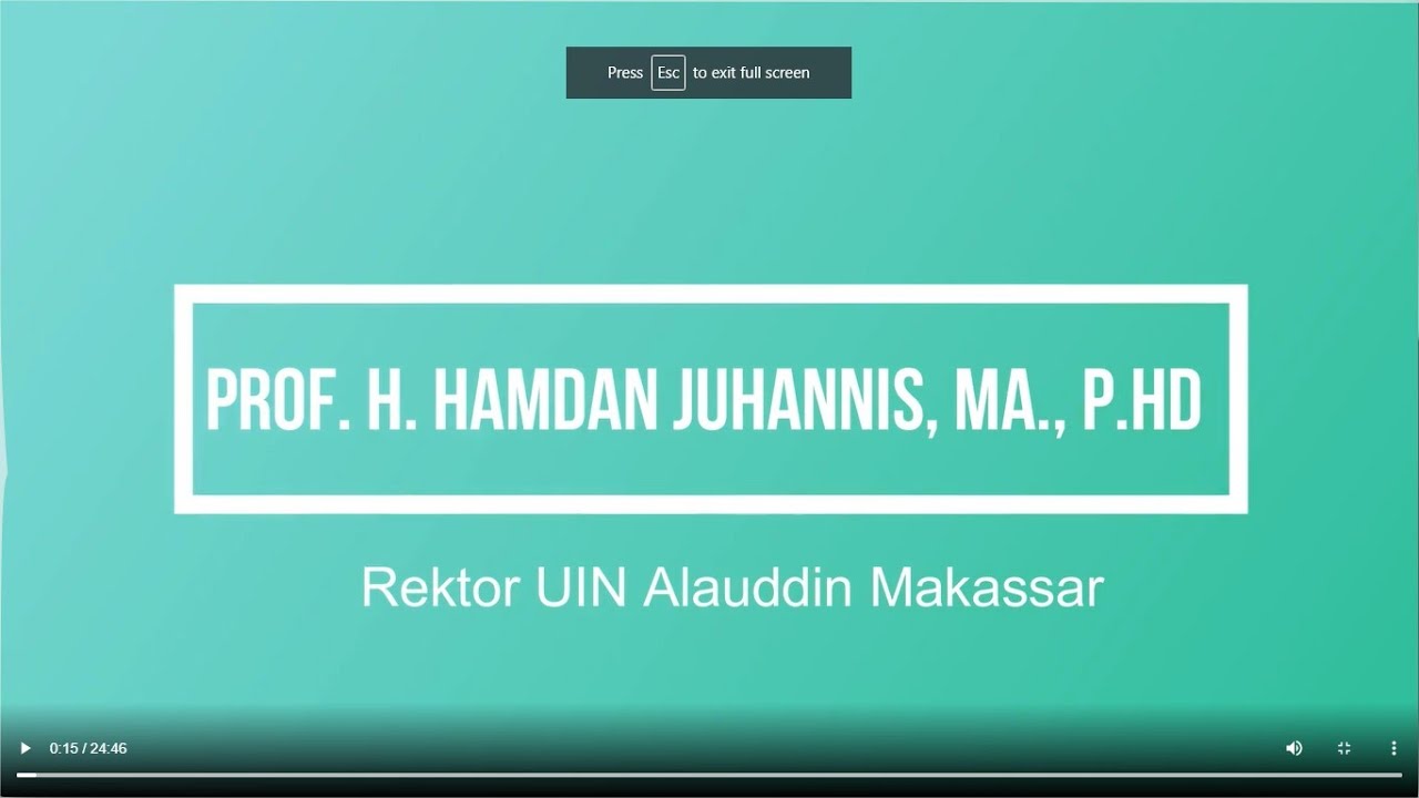 Prof  H  Hamdan Juhannis, MA , P hD