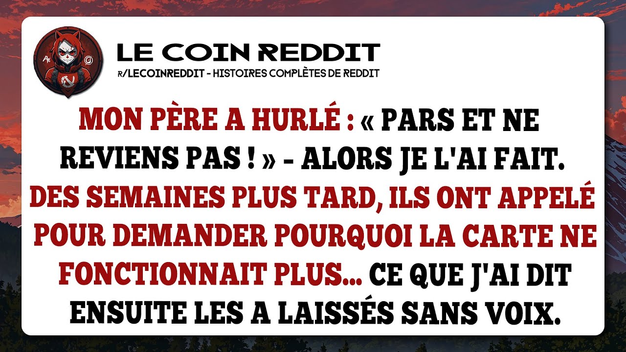 Il me met dehors. Puis il découvre que c'était MA carte.