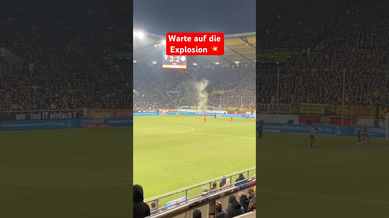 RW Essen G&auml;steblock explodiert bei 3:3 Ausgleichstreffer in Aachen #fans #g&auml;nsehaut