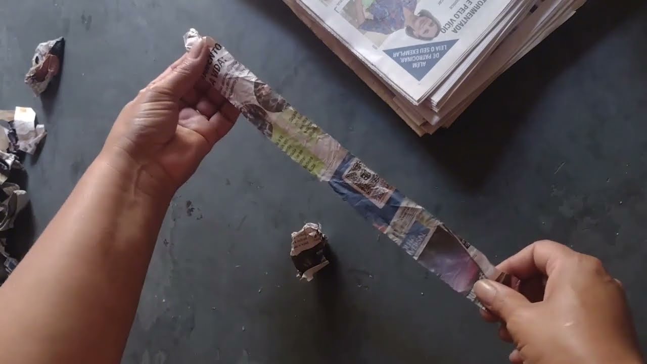 💡♻️ COMO FAZER CORDAS de jornal