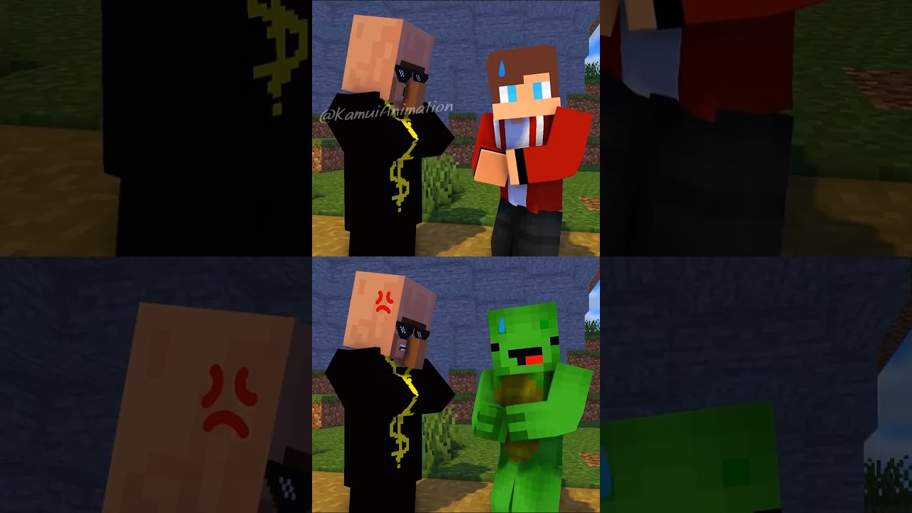 JJ vs Mikey / Good deeds vs Bad deeds - MAIZEN Minecraft Animation #shorts